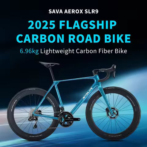 SAVA AEROX SLR9 Full Carbon Fiber Electronic Shift Road Bike 6.9 kg competition road bike equipped w