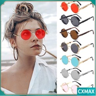 CVMAX Steampunk Sunglasses Women Men Vintage Round Eyewear
