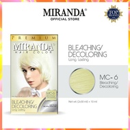 Miranda Cat Rambut 3in1 Ash Blonde Rose Purple Dan Bleaching Paket Pewarna Rambut Ombre Highlight