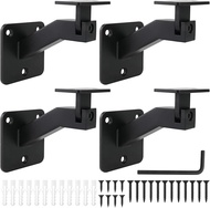 Realplus swivel handrail brackets 6 Pack Heavy Duty STEEL Hand Rail brackets สำหรับบันไดราวบันได Bla
