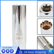 14mm/16mm Car Spark Plug Special Socket Wrench 12-Point 3/8 Thin Wall Socket Remover Spark Plug Sock