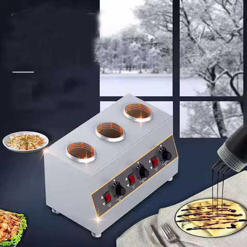 Sauce Warmer Commercial Chocolate Warming Machine Stainless Steel Electric Soy Jam Heater Filling Ma