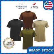 100% Cotton Round Neck Plain T Shirt Unisex [RC01] - Army Green/Dark Brown/Sand