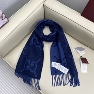 Gucci outlet Scarf古馳 圍巾 藍色 男女同款