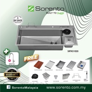 SORENTO Korean Modern Style Stainless Steel 304 Material Multifunctional Kitchen Sink with accessori
