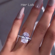 Her Lab Jewelry | Genuine Moissanite Diamond Ring 3ct Original with GRA Report 100% Via Diamond Sele
