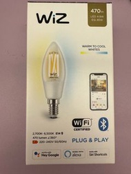 WiZ  Whites Wifi 智能可調光LED燈泡 E14 螺絲頭- Warm to Cool 暖白光