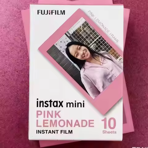 10-50 Sheets Fujifilm Pink Lemonade Instax Mini Film Photo Paper For Fuji Mini 12 11 8 7s 25 26 70 9