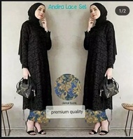 Setelan Baju Kurung Brokat Terbaru /Kebaya wisuda modern cantik /Tunik brokat pesta mewah/Baju Kurun