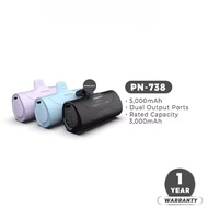 Pineng Original PN-738 5000mAh Powerbank Built In Connector Type-C IP Mini Portable Power Bank PN738