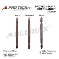 MATA PROTECH Magnetic Air Screwdriver Bit PH1(+), PH2(+), PH2(+)SL6(-) 100mm Magnetic Air Screwdrive
