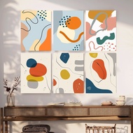 【Set of 6 】Abstract Wall Art / Paint by Numbers / Boho Botanical Wall Decor / Botanical Decoration P