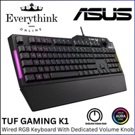 ASUS TUF GAMING K1 WIRED RGB KEYBOARD RA04 WITH DEDICATED VOLUME KNOB, SPILL-RESISTANCE, SIDE LIGHT 
