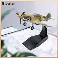 1/72 Plane Model Diecast Tabletop Decor P40 Miniature Toys Diecast Fighter for Cafe Living Room Shel