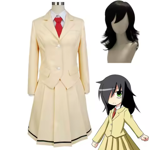 Anime I Am Not Popular, It's Your Fault! Kuroki Tomoko Cosplay Costume Japanese JK School Uniform Wi