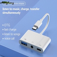 ZHANGHONG Type-C to 3.5m Tablet Headphone USB Splitter Audio Converter
