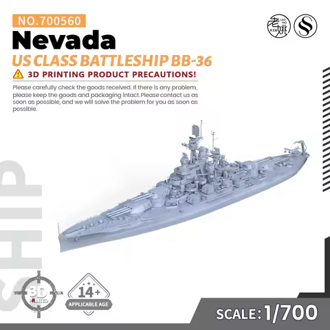 MRY-SFW SS700560/S 1/700 Military Model Kit US Nevada Class Battleship BB-36