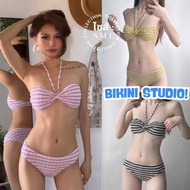 BIKINI STUDIO Set Premium Grade Wrinkled Fabric Minimalist Stripes Available In Sizes S-L | Weight 3
