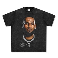 Lebron James Portrait Oversized Washed T-Shirt