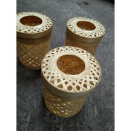 Round tissue holder | Bamboo tissue holder, roll tissue holder, woven tissue holder, tissue box