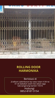 Pemasangan pintu geser tipe Harmonika Rolling Door