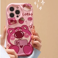 3D Curly Lotso Selfie case oppo a78 a38 a96 5g 7z a1k a3s a9 a5 a18 2020 a5s f9 A7 a15 a16 a16k a16e