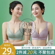 bra set with panties bra sexy menggoda Seluar dalam modal, payudara kecil wanita, mengumpulkan payud