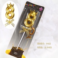 Golden Number Candle Number Bow Cake Crown Wedding Letter Baking Birthday Angel Accessories