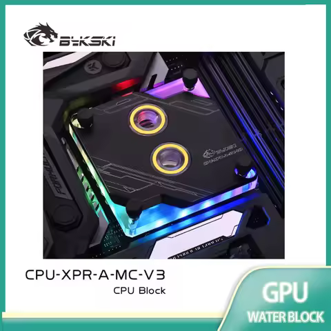 Bykski CPU Water Block for For Intel LGA 1700 1200 1150 1151 1155 2011 2066, Tech. Style CPU Cooler 