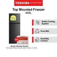 [Pre-order][Bulky] Toshiba GR-RT559WE-PMX(06) Top Mount Freezer Fridge, 408L, Energy Rating 3 Ticks