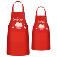 R HORSE Adults Kids Matching Apron Set 2Pcs Grandma and Me Adjustable Kitchen Apron with 2 Pockets D