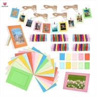 105Pcs 6 Inch Colorful Paper Photo Frames Set for 4 X 6Inch Photo, Hanging Photo Display Frames