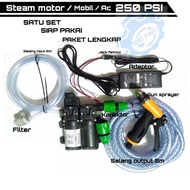 Alat Cuci Motor 250PSI Dobel Pompa Tekanan Tinggi / Pompa air Dc 12V 250Psi 8Lpm Paket Lengkap / Pom