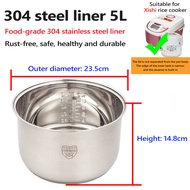 5L replacement stainless pot，rice cooker pot replacement，pot for rice cooker standard