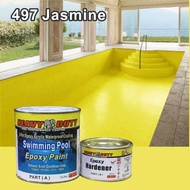 497 JASMINE SWIMMING POOL EPOXY PAINT /Heavy Duty • 2-Part Epoxy Acrylic Waterproof Coating • Kolam Renang