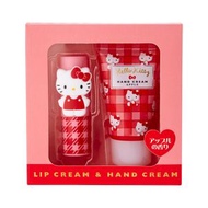 SANRIO - Hello Kitty 日版 護手霜 護唇膏 潤唇膏潤手霜套裝 Lip Balm Hand Cream 保濕 滋潤 kitty 凱蒂貓 KT 吉蒂貓 2021款 (蘋果味)