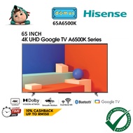 Hisense 65 Inch 4K Smart TV UHD Google TV NEWER Android TV 65" Television 电视 電視機 65A6500K Replace 65A6500H