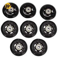 8 Pack Inline Skate Wheels, Indoor/Outdoor Roller Skate Wheels, Replacement Wheels with Bearing 64mm