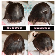 Puffed clip-in fake bangs to cover baldness, 25cm puffy bangs