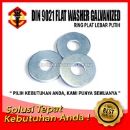White Wide PlateRing 5/s 16" / DIN 9021 M8 Washer Plated 8 MM