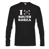 NEW ARRIVAL I LOVE SOUTH KOREA UNISEX XS-5XL LONG SLEEVE T-SHIRT 100%COTTON 200GSM PREMIUM HIGH QUAL