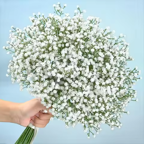 61cm Artificial Flowers Babys Breath Bouquet Plastic Gypsophila Fake Flowers for Home Decor Party We