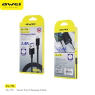 AWEI CL-77L 2.4A Smart Fast Charging Cable 1000mm for ios devices CL77L data cable