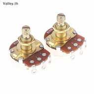[Valley] 1Pcs Guitar Potentiometer Pot Low Torque And Low Noise Smooth Feel Brass Shaft A500K A250K 