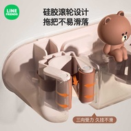 Brown Bear Mop Wall Clip Perforation-Free Toilet Broom Clip Sticky Hook Toilet Hanger Bathroom Mop H