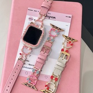 Cute kiitty strap case Compatible with A-purple watch strap series10 9 8 7654 SE, ultra2 40 41 42 44