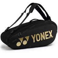 ZFEIO YONEX Pro ชุดทัวร์กระเป๋าเทนนิสสีฟ้ากระเป๋าสะพายหลังกีฬาสำหรับไม้เทนนิส6ชิ้นพร้อมช่องใส่รองเท้