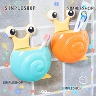 SIMPLESHOP Storage Rack, Suction Cup Cartoon Snail Bathroom Organizer, High-quality Multifunctional Wall Mounted Toothpaste Holder