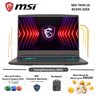 MSI Thin 15 B13VE-3216 15.6'' FHD Gaming Laptop Cosmos Gray i5-13420H 8GB 512GB SSD RTX4050 6GB