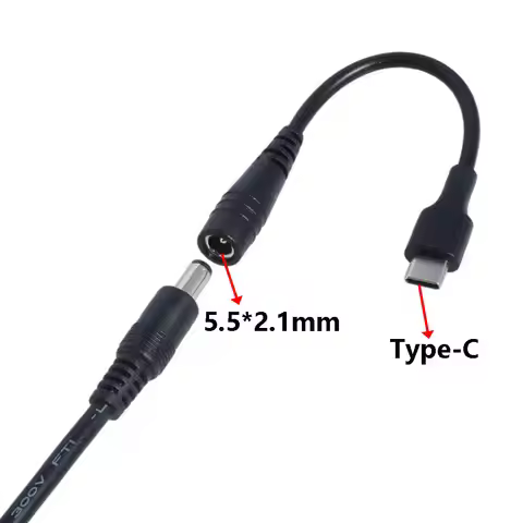 5521 Power Jack DC Type-c Female To 5.5*2.1mm Female Cables DC Power Conector 5.5x2.1 Adapter USB Ty